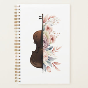 Agenda Violín con flores.