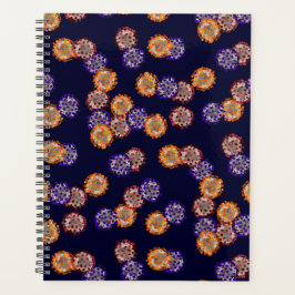 Agenda Virus morados, rojos y Naranjas