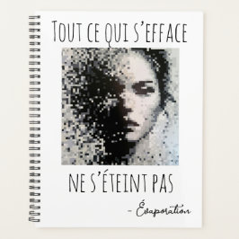 Agenda Visage brumeux en noir et blanc