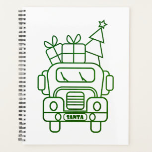 Agenda Vista frontal del camión de Navidades de esquema