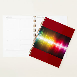 Agenda Visualizador de audio vibrante de ondas sonoras de