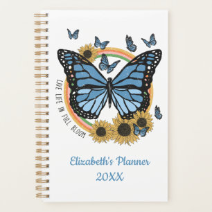 Agenda Vive la vida en plena floración mariposa girasoles