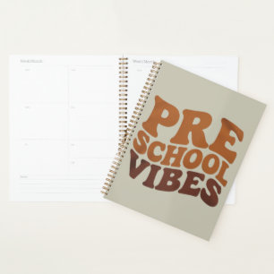 Agenda Vuelta al cole primer día de preescolar groovy