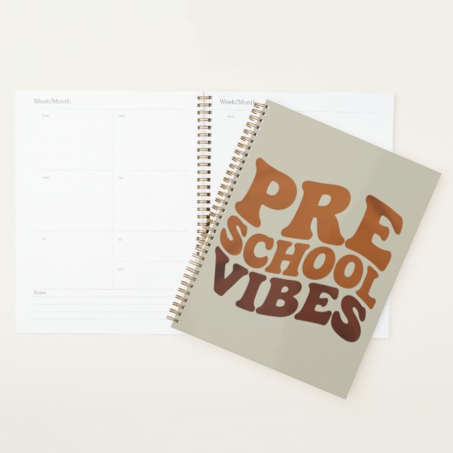 Agenda Vuelta al cole primer día de preescolar groovy (Demostración)