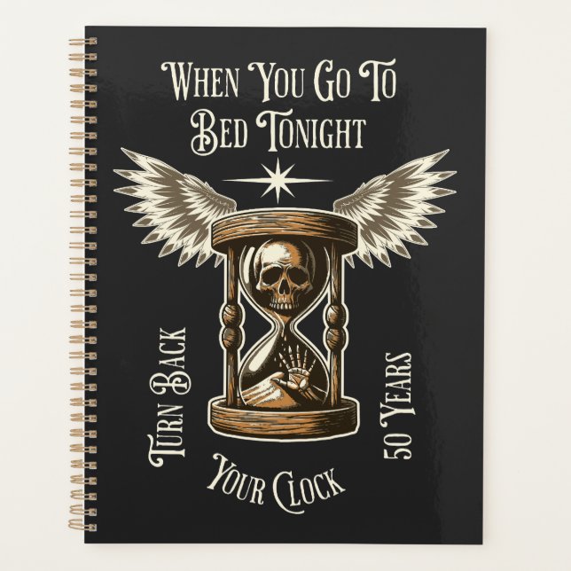 Agenda Vuelve atrás tu reloj 50 años (Anverso)