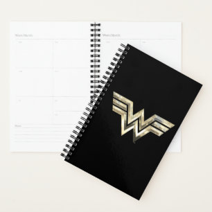 Agenda W84 Logo De La Mujer De La Maravilla De Oro