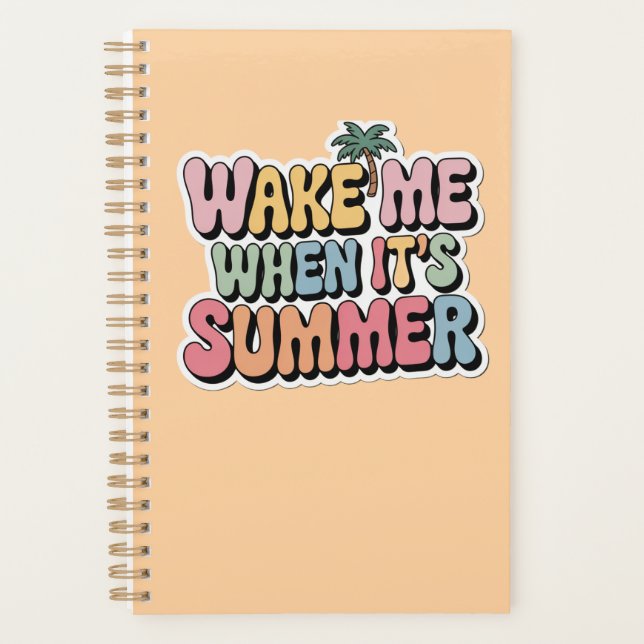 Agenda Wake Me When's Summer Retro Vibes Planner (Anverso)