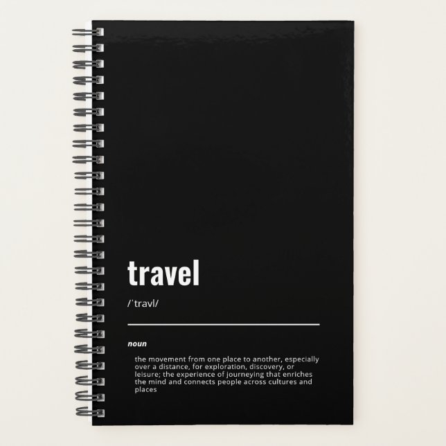 Agenda WanderTag - Travel Black Planner 2026 (Anverso)