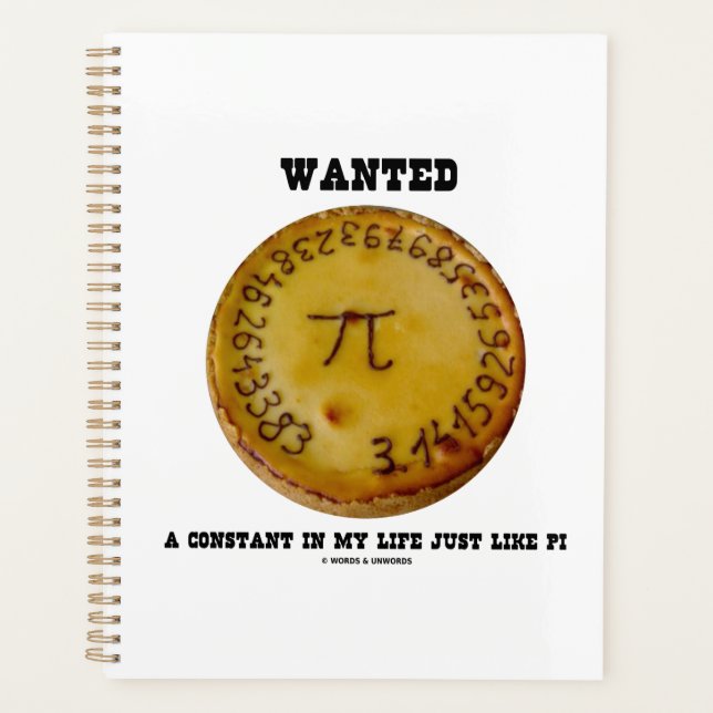 Agenda Wanted A Constant In My Life Just Like Pi (Anverso)