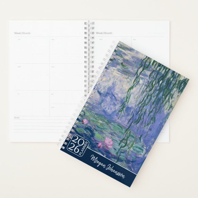 Agenda Water Lilies by Monet | Custom Text (Demostración)
