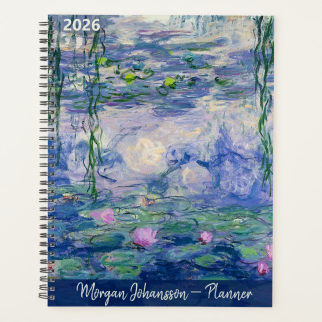 Agenda  Water Lilies by Monet | Custom Text (Anverso)