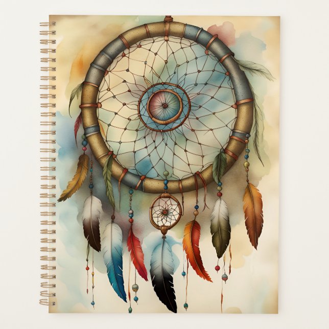 Agenda Watercolor Bohemian Dreamcatcher (Anverso)