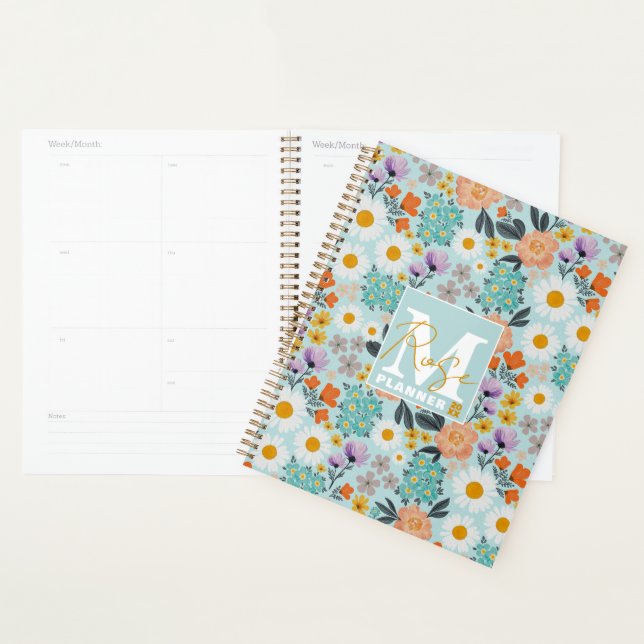 Agenda Watercolor Boho Floral (Demostración)