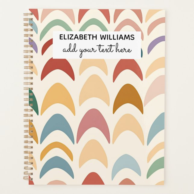 Agenda Watercolor Boho Rainbow (Anverso)