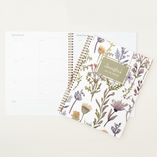 Agenda Watercolor Country Floral (Demostración)