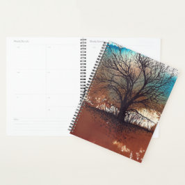 Agenda Watercolor de arte de árbol