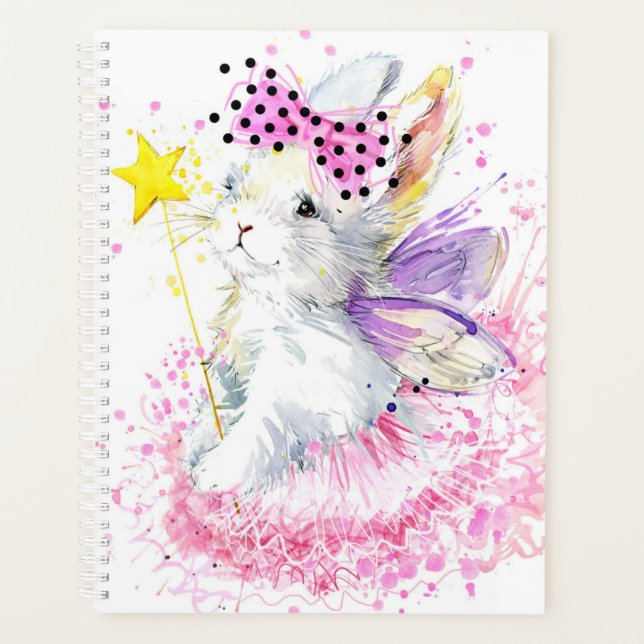 Agenda Watercolor Fairy Bunny (Anverso)