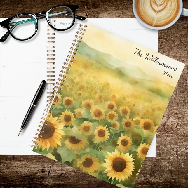 Agenda Watercolor Field of Sunflowers (Subido por el creador)