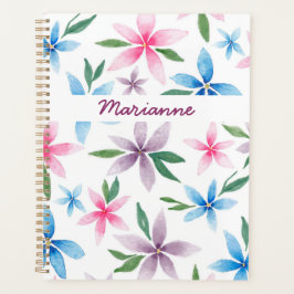 Agenda Watercolor floral personalized