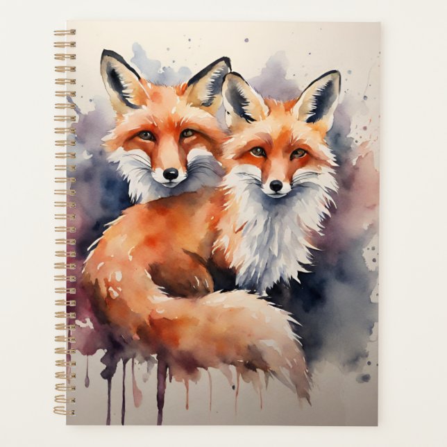 Agenda Watercolor Fox (Anverso)