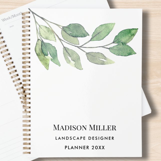 Agenda Watercolor Greenery Landscape Designer  (Subido por el creador)
