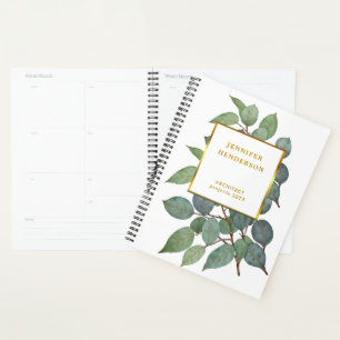 Agenda Watercolor Hojas para el elegante profesional del