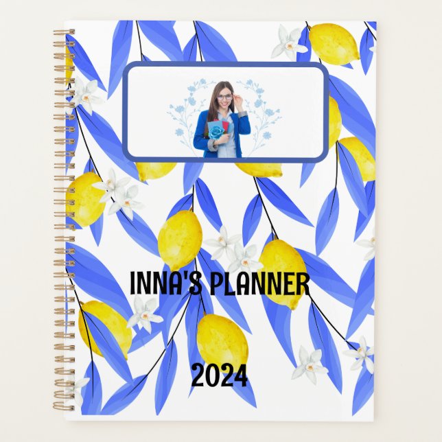 Agenda Watercolor Lemon Lime Citrus (Anverso)