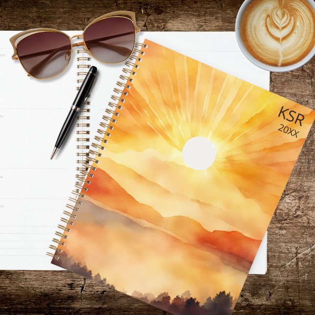 Agenda Watercolor Mountain Sunset (Subido por el creador)