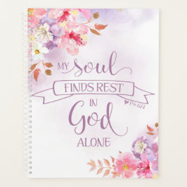 Agenda Watercolor My Soul Encuentra Rest, Ps 62:1