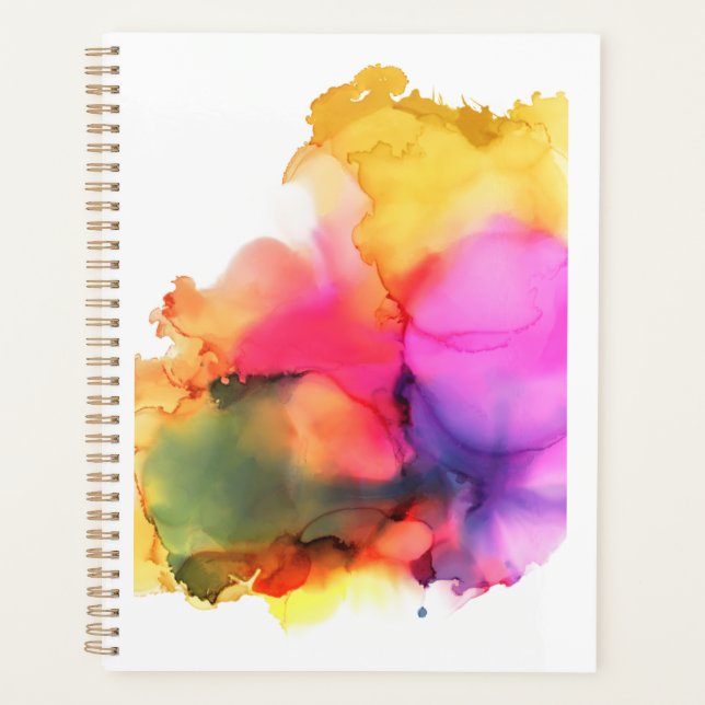Agenda Watercolor Paint Moderno Boho Wall Art (Anverso)
