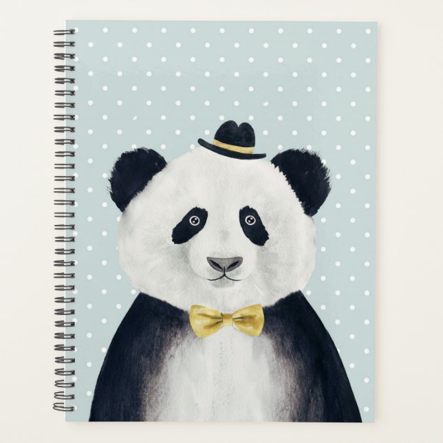 Agenda Watercolor Panda Bear (Anverso)