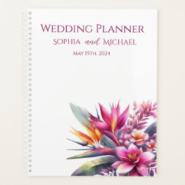 Agenda Watercolor Tropical Bliss-Boda-Planner