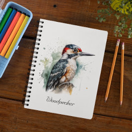 Agenda Watercolor Woodpecker Woodland, personalizado