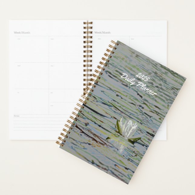 Agenda Waterlily Pond Lake Flower Daily Planner (Demostración)