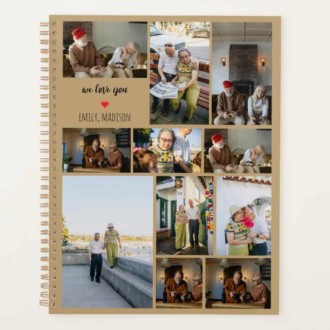 Agenda We Love You Custom Family Photo Collage  (Anverso)
