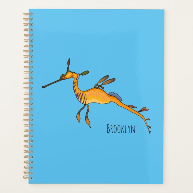 Agenda Weedy seadragon cartoon illustration (Anverso)