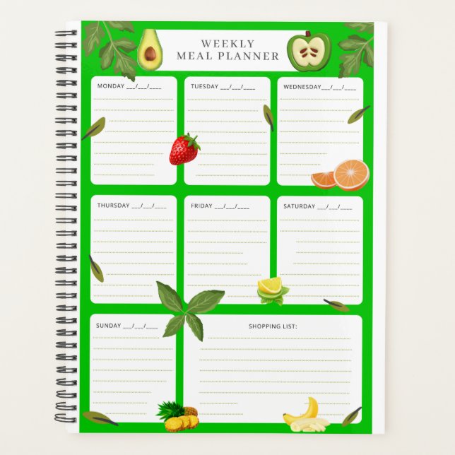 Agenda Weekly Meal Planner (Anverso)