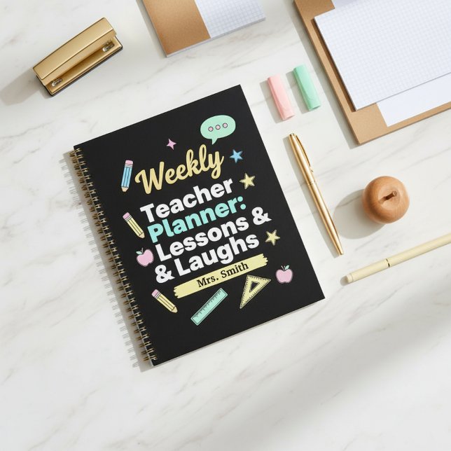 Agenda Weekly Teacher Planner: Lessons & Laughs  (Subido por el creador)