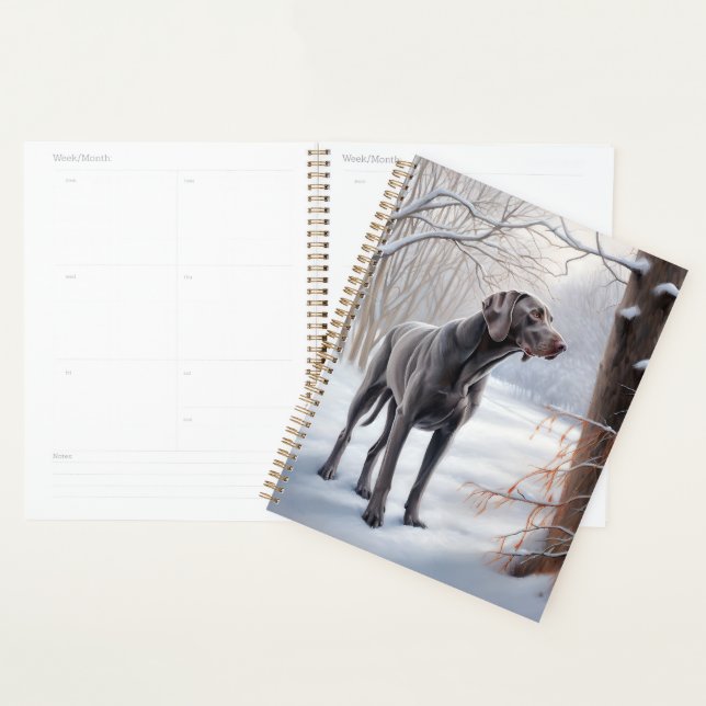 Agenda Weimaraner Deja Que Nieva A Navidades (Demostración)