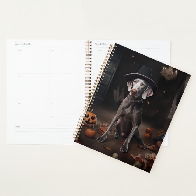 Agenda Weimaraner Pumpkins Halloween Scary (Demostración)