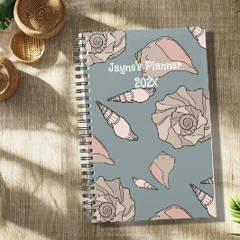 Agenda Whelk Shells Illustrated Yearly Custom Planner