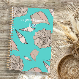 Agenda Whelk Shells Illustrated Yearly Custom Planner