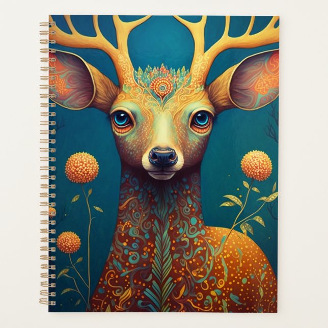 Agenda Whimsical Deer Fantasy Art (Anverso)