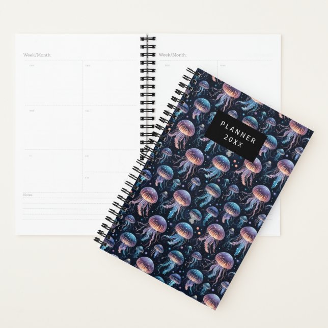 Agenda Whimsical Jellyfish Ocean Pattern Planner (Demostración)