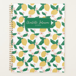 Agenda Whimsical Lemon Floral Personalized