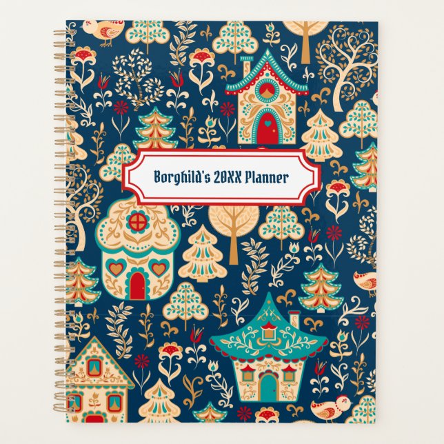 Agenda Whimsical Nordic Houston Planner (Anverso)