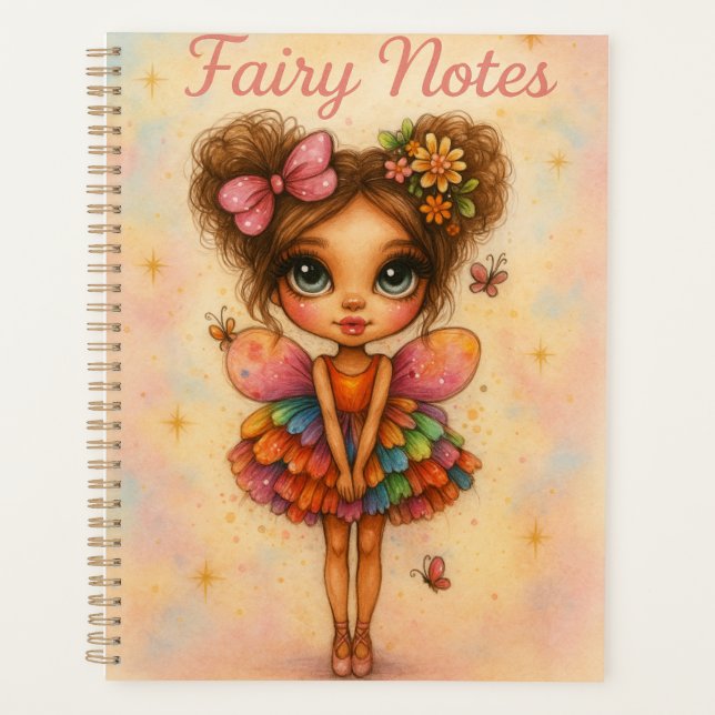 Agenda Whimsical Rainbow Fairy Notes Planner (Anverso)