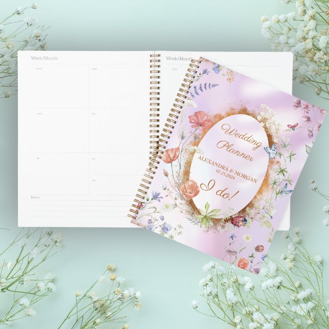 Agenda Whimsical Wildflower Pink Boda (Subido por el creador)