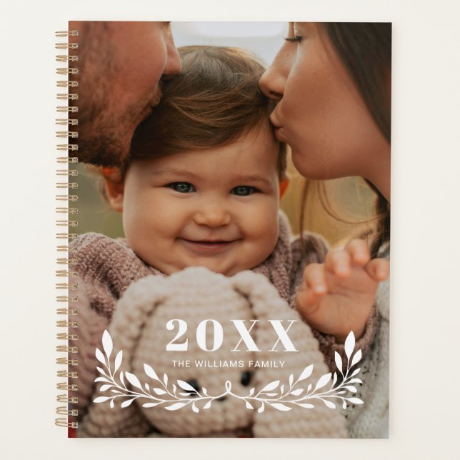 Agenda White Greenery Half Wreath Overlay Large Photo (Anverso)