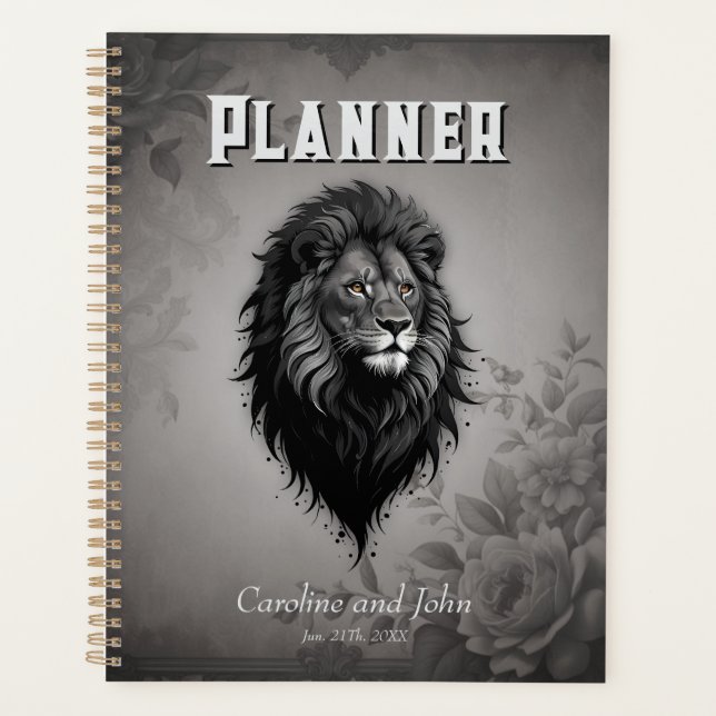 Agenda Wild Grace: impresionante retrato de un león (Anverso)